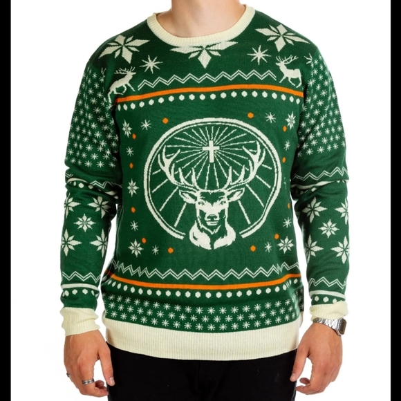 Shinesty Jägermeister Men's Ugly Christmas Sweater - Picture 1 of 9